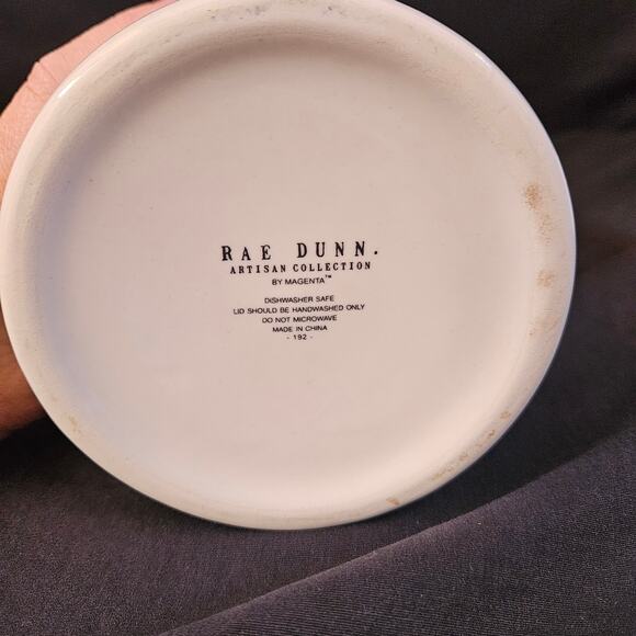 Rae Dunn Collection White Jar With Lid Red Heart Accent Valentines Canister - Picture 8 of 11